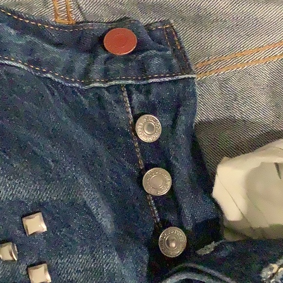 Levi’s Embellished Shrunken 501 Jeans - Picture 5 of 7